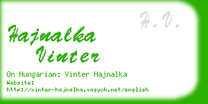 hajnalka vinter business card